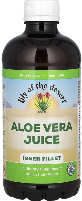 몸관리하세요 겨울입니다 Lily of the Desert 알로에 베라 주스 내부 필렛 32 fl oz (946 ㎖) 특별관리진행, LilyoftheDesert알로에베라주스내부필렛32fl, 1, 946ml - 쿠팡