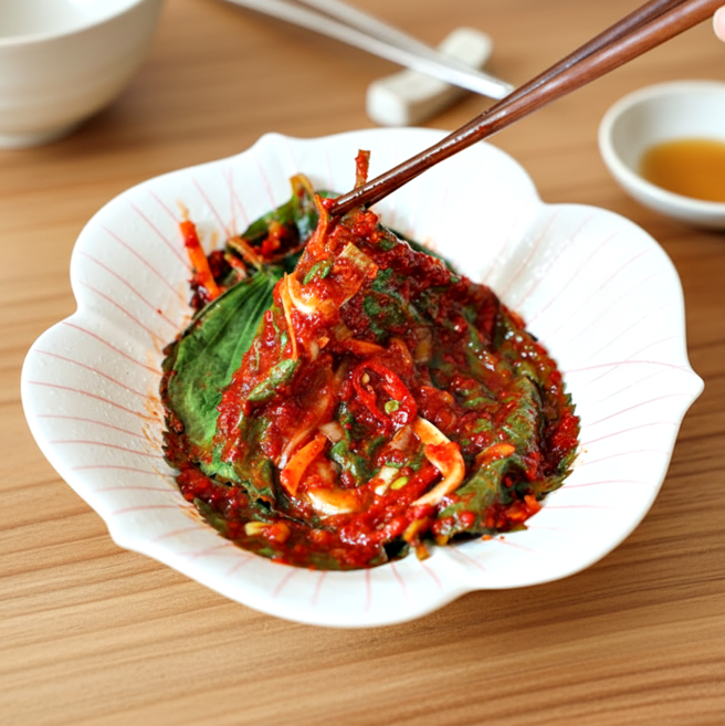 41년 김치명인 재구매율1위 전라도 깻잎김치 깻잎무침, 1박스, 500g