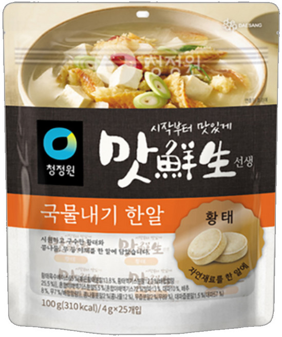 대상 청정원 맛선생 황태 국물내기 한알, 100g, 3개