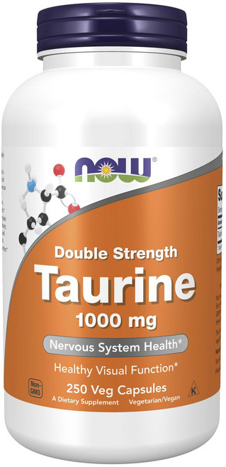 NOW Foods 雙倍牛磺酸植物膠囊 1000mg, 1罐, 250錠
