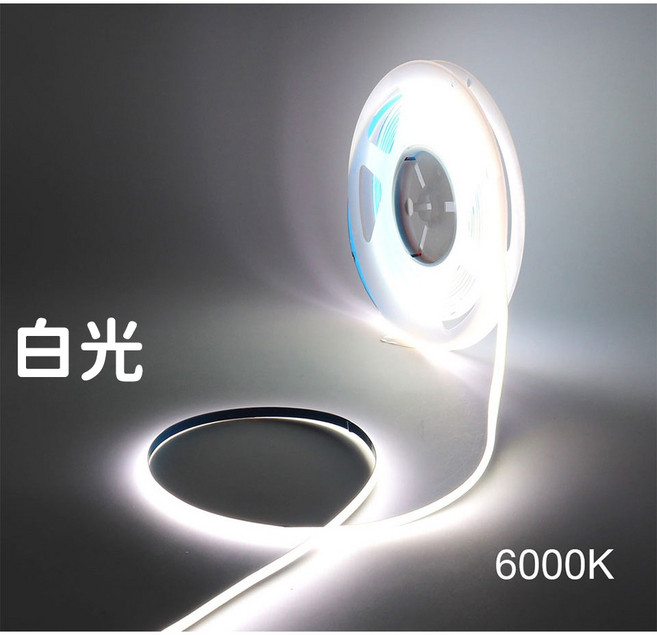 COB LED 燈條 4000K 自然白 寬0.5cm 24V 單色 氣氛燈, 1個, 白光