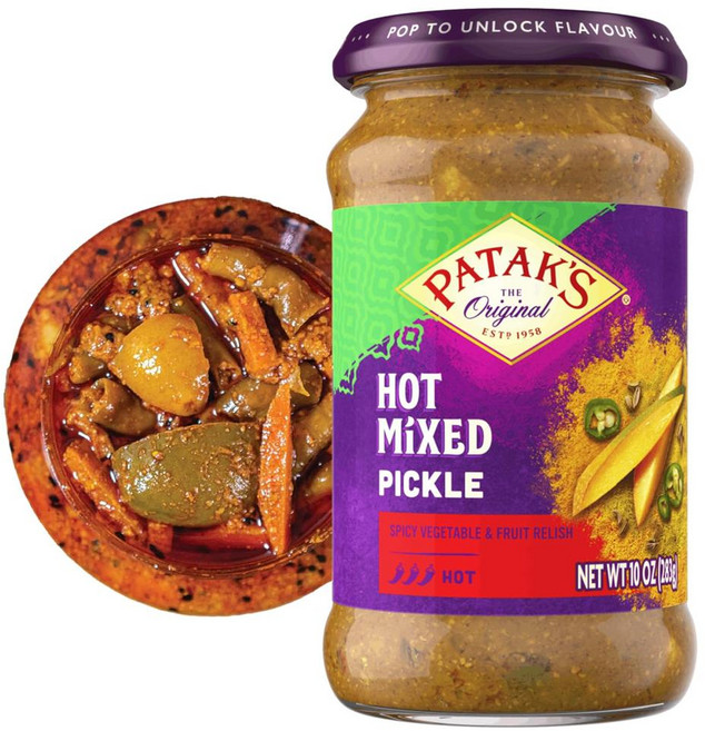 Patak's 라임 조각이 들어간 매콤한 라임 피클 렐리시, 1개, 283g