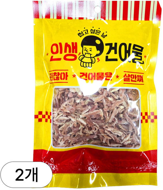 인생건어물 형기네 짧은참진미채 100g 2봉 (만능고추장소스2개 증정) 건어물, 2개