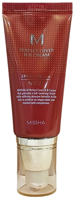 미샤 M 퍼펙트 커버 BB크림 RX SPF42 PA+++, 23호자연스러운베이지, 50ml, 1개 - 쿠팡