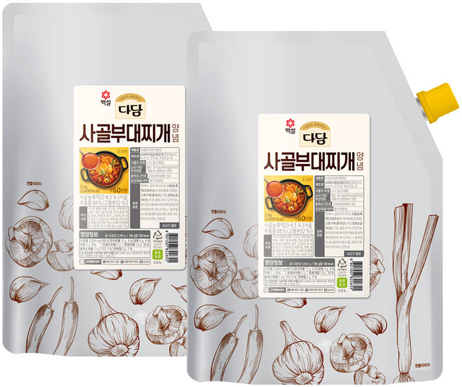 다담 사골부대찌개양념, 2kg, 2개
