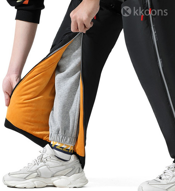 꾼스 겨울 오토바이 레그워머 허벅지 무릎 패딩 다리토시 방한 보온 바이크 라이딩 기모 발토시, 꾼스**방한다리토시2P세트 (65CM)