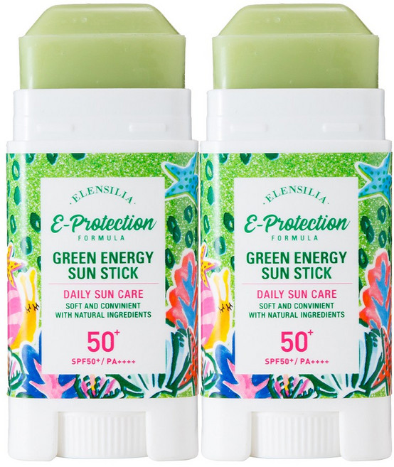 [엘렌실라] 그린에너지 온가족 선스틱 SPF50+ UVA++++, 16g, 2개