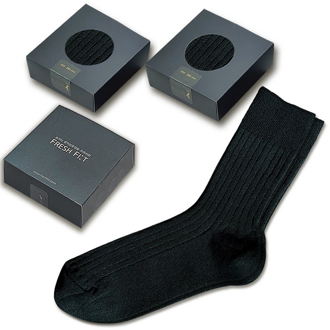 남성 골지 중목양말 - 땀안차고 발냄새 없는 프리미엄 종이섬유양말 프레쉬핏