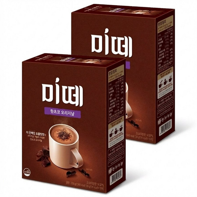 미떼 핫초코 오리지날 10T x2개, 30g, 2개, 10개입