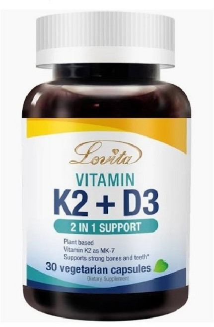 Lovita愛維他 維生素K2+D3膠囊 素食配方, 1個, 30顆