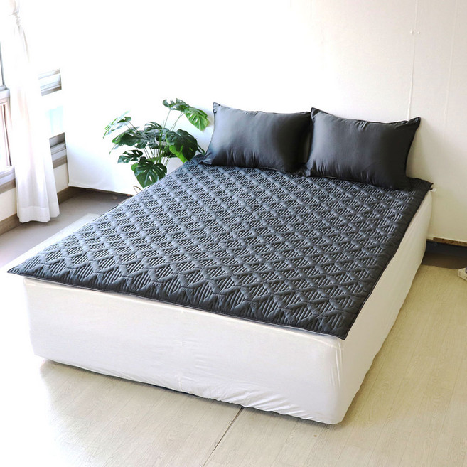 디메이드베딩 누빔 요커버 슈퍼싱글 퀸 킹 사이즈, 요커버 모노차콜