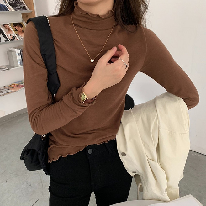 hooozen 이너 프릴 폴라티 아비컴퍼니, 브라운