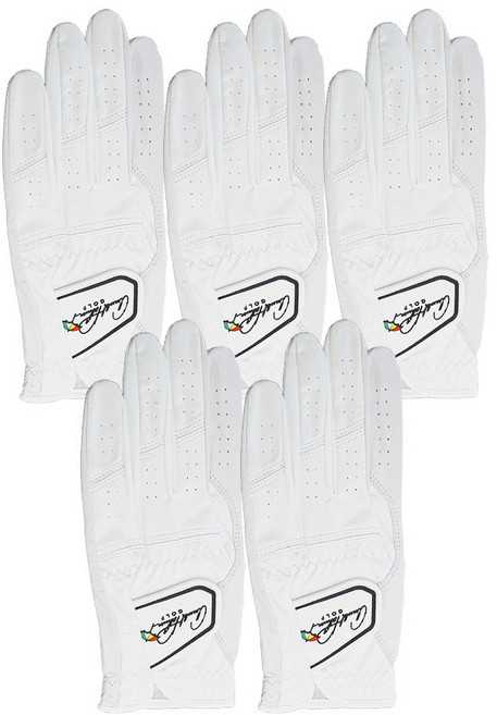 아놀드파마 고급양가죽 반피 골프장갑 (왼손), 화이트, 5개