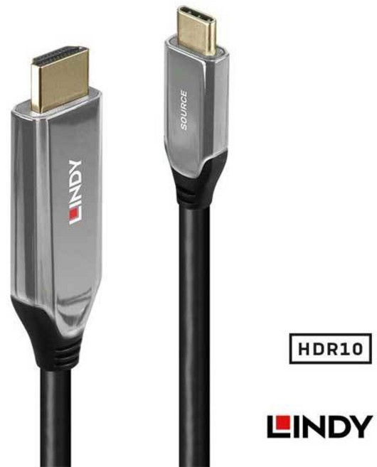 LINDY 林帝 43369 主動式 Type-C 轉 HDMI 2.1 8K HDR 轉接線 3M, 1個