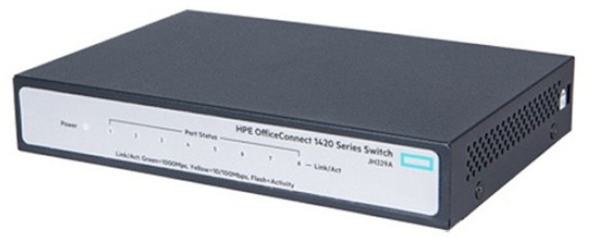 HP HPE 1420 8G 8포트 기가비트 스위칭허브, JH329A, 1개