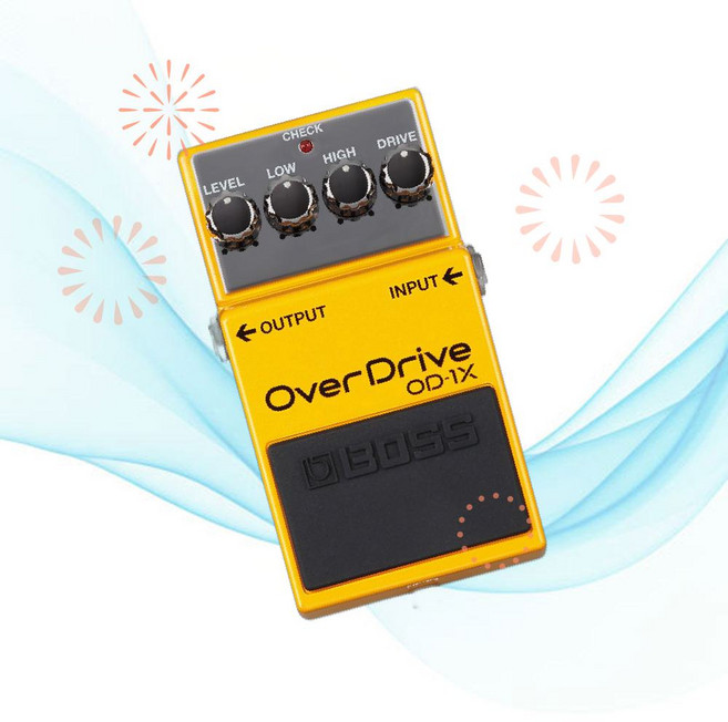 보스 BOSS 오버드라이브 페달 이펙터 OD-1X, BJFK34123(15), 1개