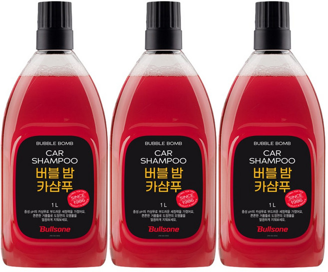 불스원 버블밤 고농축 카샴푸 1L 3개