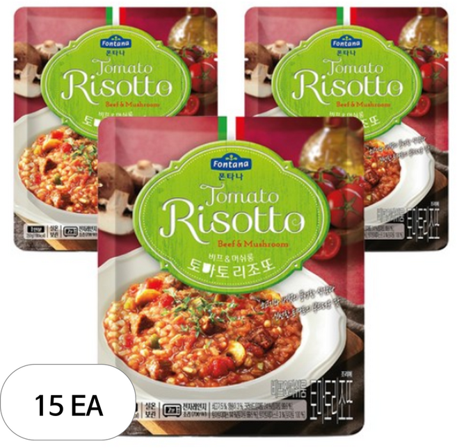 폰타나 비프 앤 머쉬룸 토마토 리조또, 250g, 15개