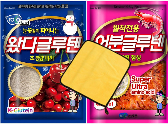 다사가 토코 왔다글루텐+어분글루텐 (세트) 왔어글루텐, 200g, 1세트, 왔어+수건세트