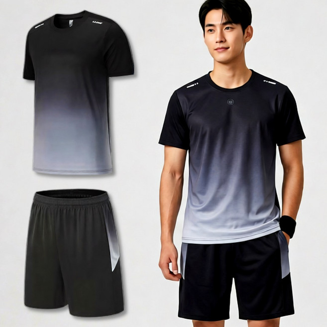 SET 마인온 아이스 드라이핏 반팔 반바지 쿨링 트레이닝복 셋업 운동복