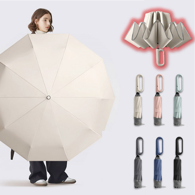 디쉐Rin 4세대 거꾸로 장우산 보다 큰 카라비너 골프우산 3단우산 자동우산 set