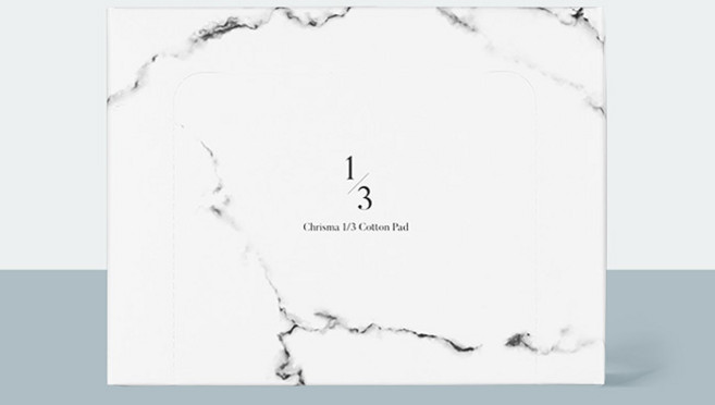 크리스마 3분의1 압축 화장솜(160매), 160매입, 1개