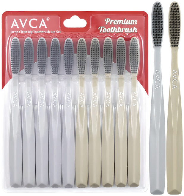 아브카 딥클린 탄력 소프트 모 대왕칫솔, 10개입, 1개