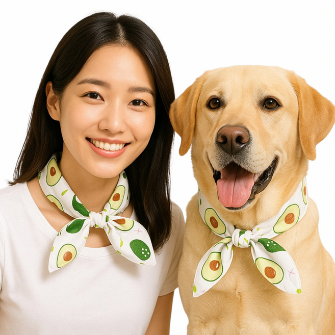 그램도그 강아지 쿨스카프 쿨링 넥쿨러, 2개, 아보카도