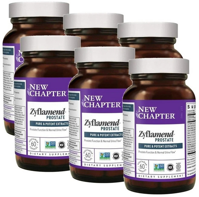 뉴챕터 자이플라멘드 프로스테이트 쏘팔메토 캡슐 New Chapter Zyflamend Prostate, 6개, 60정 - 쿠팡