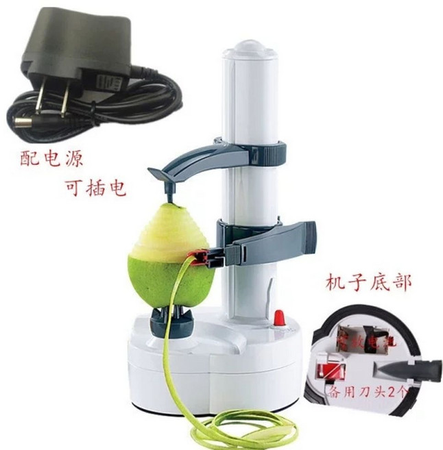 자동 사과 커터기 과일 깍기 깎는 감자 기계 절단기 커팅기 회전 필러 야채 필링기 업소용 슬라이서, A. 하얀색, 1개