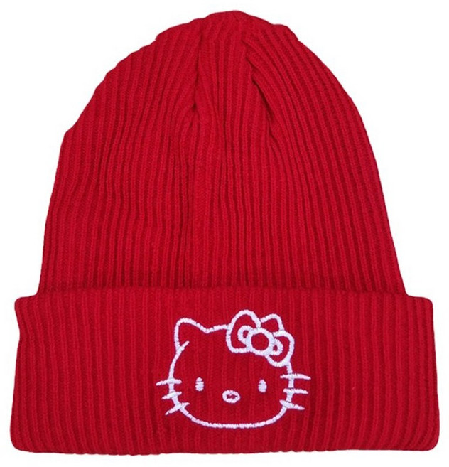 Tiger Pavilion 여성용 헬로 키티 자수 니트 비니