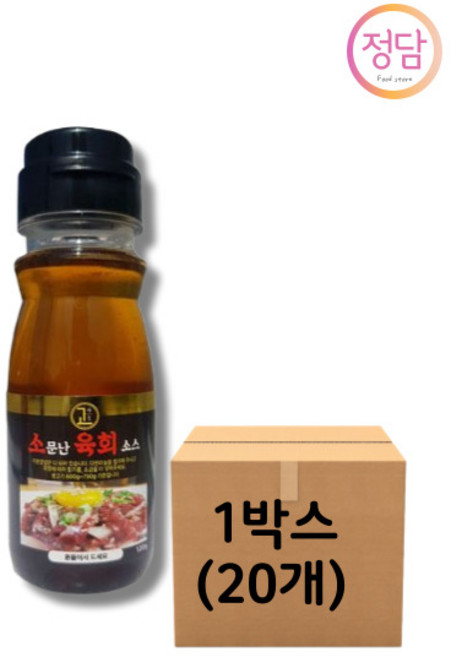 정담스토어 육회소스 간장맛, 120g, 20개