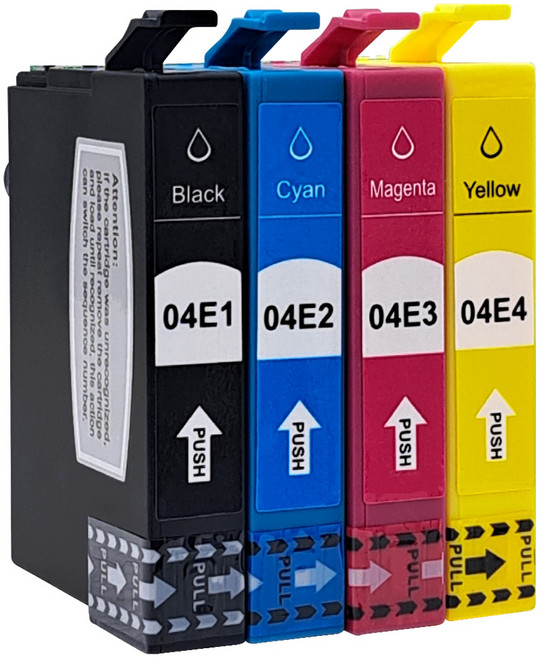 Co-create 合創 EPSON T04E 04E 副廠墨水匣 (適用於 XP-2101/4101 WF-2851/2831) 經濟實惠 列印清晰, T04E一套, 1套