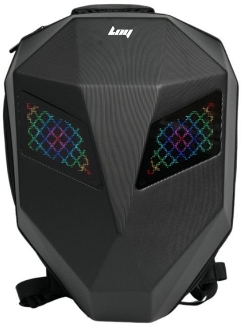 LOY 아이언맨 백팩 라이딩 모터사이클 LED 남녀용 하드쉘 방수 오디오 나이트 헬멧 가방, 아이언맨 반헬멧 (SE)