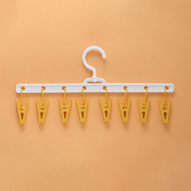 앞날창창 양말 모자 옷걸이 빨래 집게 건조대, 옐로우, 2개