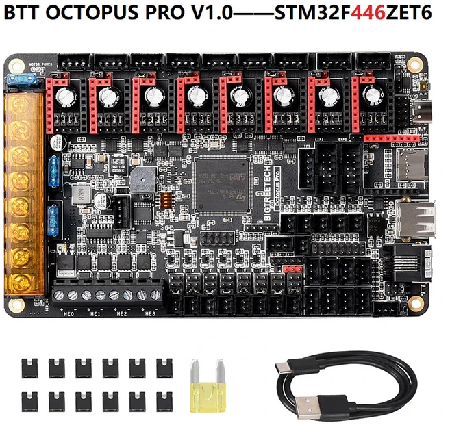 BIGTREETECH 옥토퍼스 프로 3D 프린터 마더보드 60V 8 축 지지대 TMC5160 프로 TMC2209 Ender3 VORON 2.4 3, 06 With TMC5160T PRO x8, 01 Octopus Pro F446