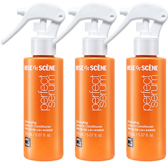 미쟝센 퍼펙트 엉킴제로 노워시 트리트먼트 헤어에센스, 150ml, 3개