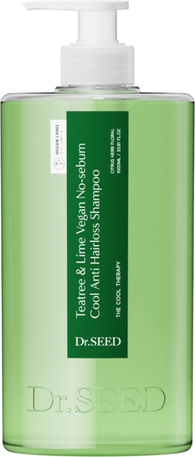 닥터시드 티트리 앤 라임 비건 약산성 지성두피케어 쿨 탈모 샴푸, 1L, 1개