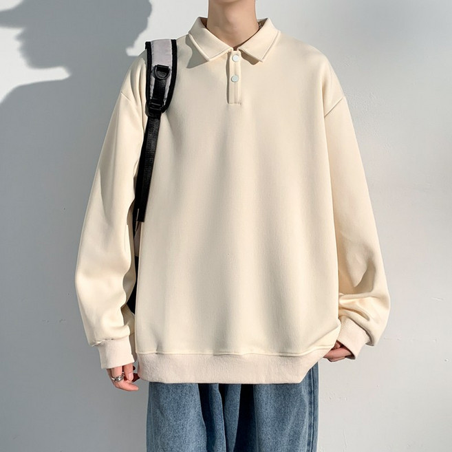 남성 긴팔 티셔츠 봄가을 시즌 캐주얼 루즈핏디