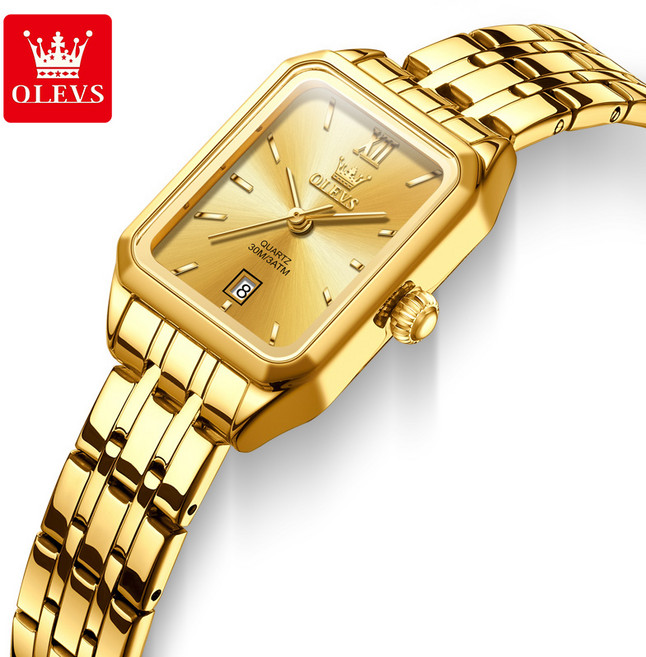 OLEVS 5616 방수 스테인레스 스틸여성용 손목시계 100% 정품