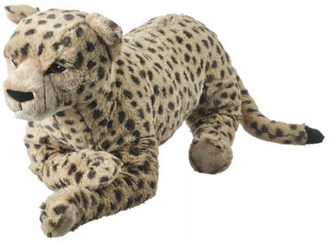 이케아 산들뢰파레 야생동물 큰 치타 인형 50cm(착불아님, 1개