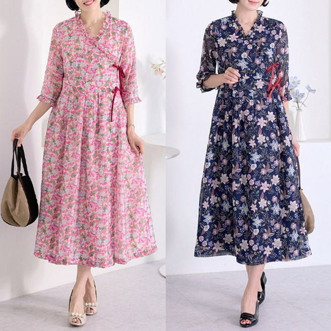 로즈맘 온향프릴철릭원피스