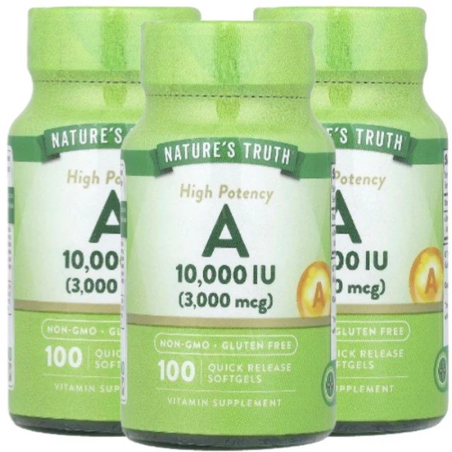 네이처스트루스 비타민A 대구간유 3000mcg 100소프트젤 3개 비타민에이 - 쿠팡