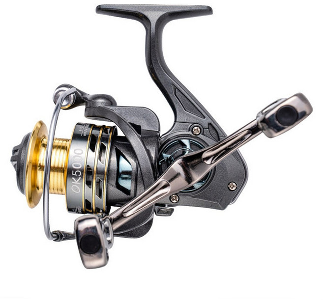 슈퍼인 초경량 메탈 낚시 스피닝릴 민물 바다 공용 3000S, 다크그레이, 5000S