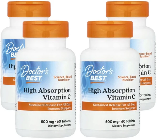 닥터스베스트 PureWay-C 함유 고흡수 비타민 C 500mg 60정 x 4, 4개 - 쿠팡