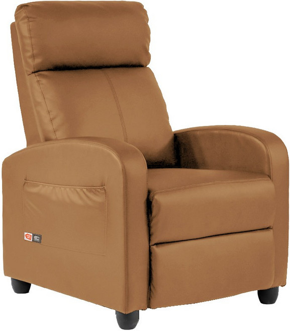 【JUSTBUY】哥本哈根可調式單人沙發床 懶人沙發 休閒美容躺椅, 1個, 耐刮耐磨貓抓皮-棕色, 耐刮耐磨貓抓皮-棕色