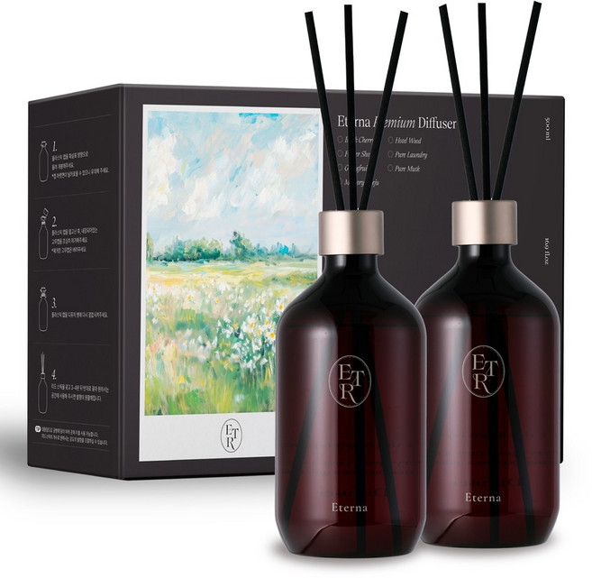 에테르나 프리미엄 대용량 디퓨저 선물세트 500ml, 2개, 플라워샵