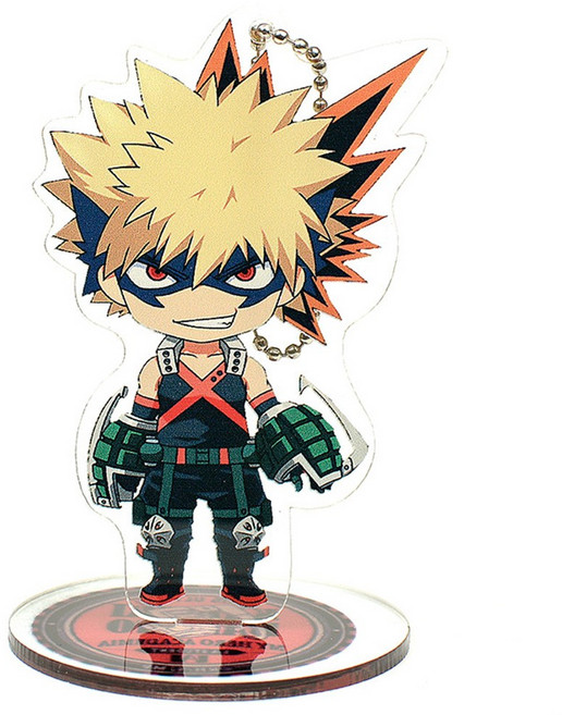 나의 히어로 아카데미아 아크릴 스탠드 키링 3종 세트 데쿠 토도로키 바쿠고 굿즈 피규어, 1개, E.아크릴 스탠드 바쿠고