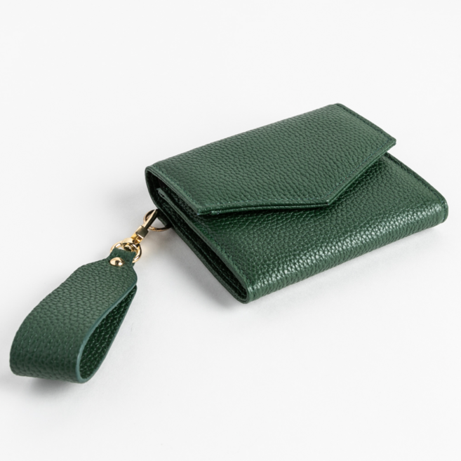 본아띠 가죽 슈렁컨 오플 반지갑 동전 지퍼 핑거 스트랩 세트