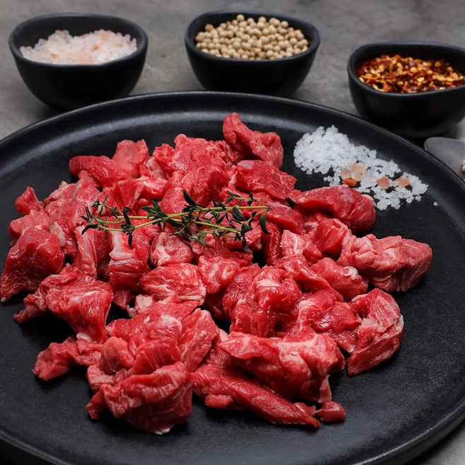 [바른미소고기]한우 1+등급이상 양지 덩어리300g 국거리300g, 덩어리, 덩어리